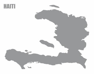 Obraz premium Haiti silhouette map