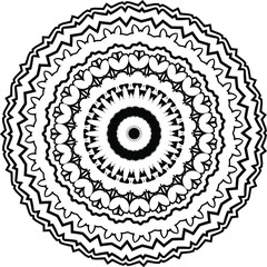 Mandala for greeting card, case print, etc. Abstract pattern. Diwali pattern black and white. Vector illustration