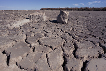 cracked earth in the desert