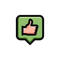 Like Icon Filled Outline People Illustration Logo Vector
