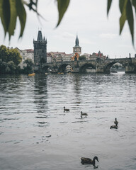 Old town of Prague from the riverside