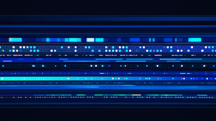 Complex Visual Computer Monitor of Server Network Traffic Data Concept