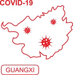 Map of Guangxi labeled 