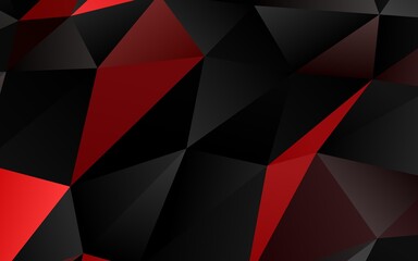 Naklejka premium Light Red vector shining triangular pattern.