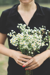 person holding a bouquet of flowers