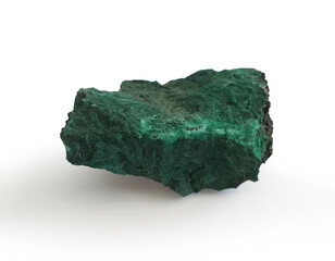 Malachite rock mineral on background. Quartz mineral gem stone geology rock. Macro mineral stone grossular on a white background close-up.