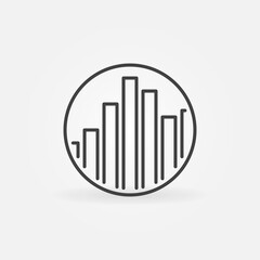 Sound Equalizer in Circle outline vector concept icon or design element