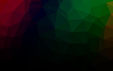 Dark Multicolor, Rainbow vector polygonal template.