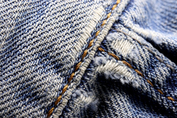 close-up blue jeans texture background