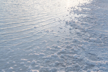 Details of salt crystals by the salt lake.