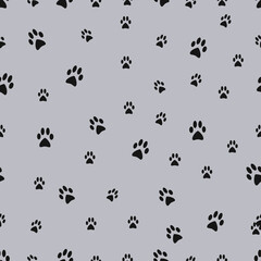 seamless pattern with cat paws
