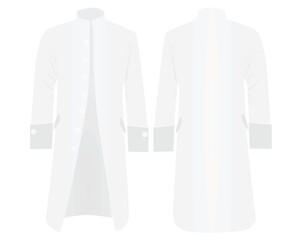 White retro coat. vector illustration