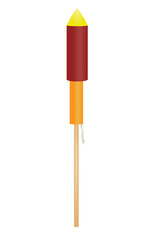 Isolated fireworks rocket. vector illustration