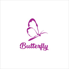 Obraz premium Butterfly logo design template silhouette vector icon