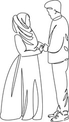 muslim couple husband wife