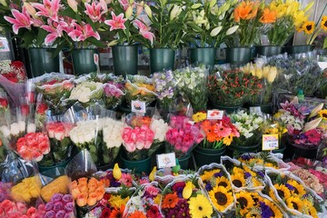 Fototapeta na wymiar Flowers for Sale