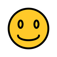 Fototapeta premium Smile Emoticon Icon Color Design Vector Template Illustration