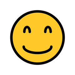 Smile Emoticon Icon Color Design Vector Template Illustration