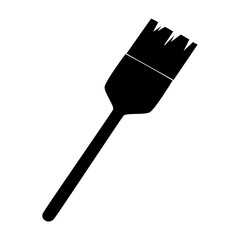 Hair dye brush. Hairdresser tool simple isoleted icon