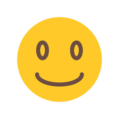 Smile Emoticon Icon Color Design Vector Template Illustration