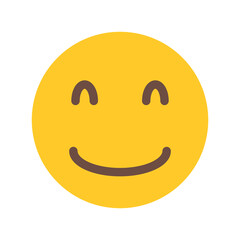 Smile Emoticon Icon Color Design Vector Template Illustration