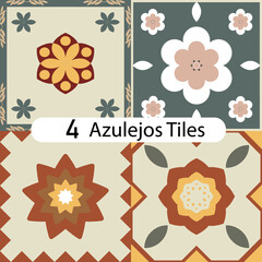 A set of Colorful Mediterranean Azulejos