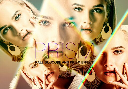 Prism And Kaleidoscope Effect Mockup