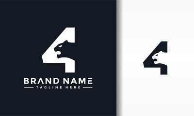 number four panther logo