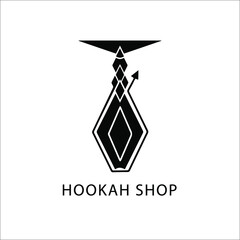 Hookah logo simple illustration. Design, icon, drawing