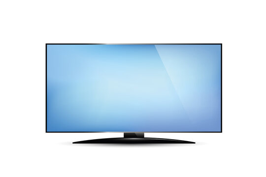 tv with blank screen isolated on white vector illustration EPS10