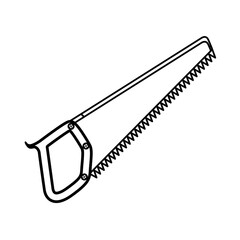 handsaw tool line style icon