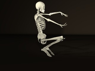 Obraz premium 3D rendered dancing skeleton