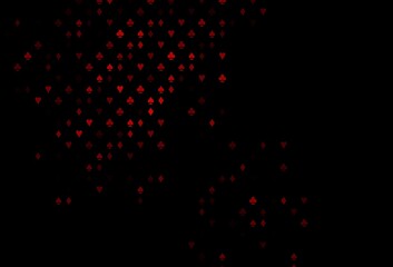 Fototapeta na wymiar Dark Red vector cover with symbols of gamble.
