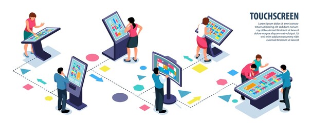 Interactive Touchscreen Users Infographics