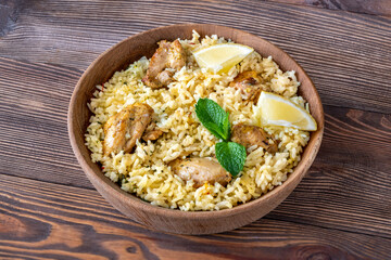 Bowl of biryani