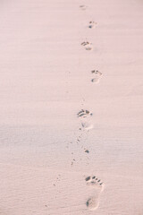 footprint at Lanikai beach, Kailua, Oahu, Hawaii