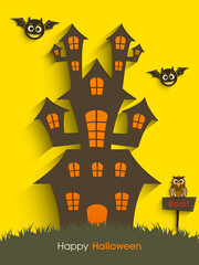 Illustration of poster,banner or invitation of Halloween party.