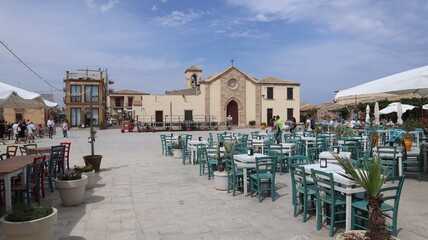 Obraz premium Marzamemi, villaggio di pescatori in Sicilia