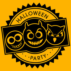 Illustration of poster,banner or invitation of Halloween party.