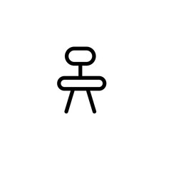 Chair, unique icon illustration, simple design vector template line