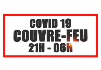 Obraz premium couvre feu fond blanc et reflet