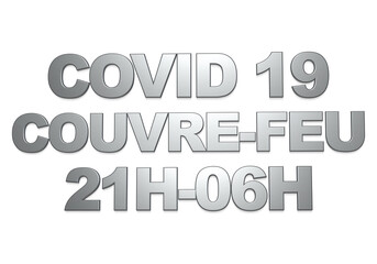 couvre feu simple metal fond blanc