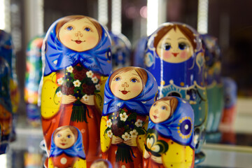 Russian nested doll. Traditional historical folk art of Russia.