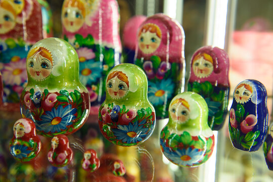 Russian nested doll. Traditional historical folk art of Russia.