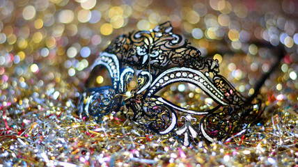 a black mask for the festivities