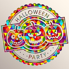 Illustration of poster,banner or invitation of Halloween party.