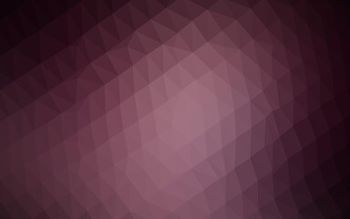 Dark Pink vector abstract polygonal cover.