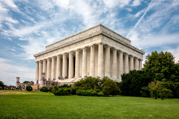 Lincoln Memorial in Washington DC, USA. - obrazy, fototapety, plakaty