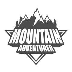 Vector logo, badge, symbol, icon template design for Adventure Team
