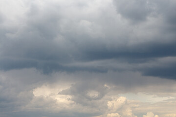 Rain clouds, gloomy weather.